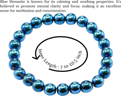 Vista 25 de Amazing Gemstone Crystal Bracelet for Women Men's Gifts - Protection Healing Crystal Bracelet - 8mm Gemstone Beaded Stretchable Bracelet Pulseras
