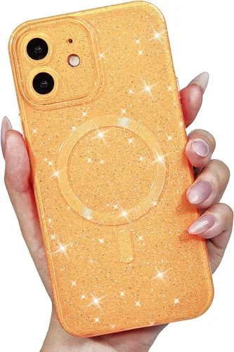 Vista 20 de LoeoeL Funda para iPhone 12 con Purpurina Compatible con Magsafe, Femenina Linda Brillante Magnética Mag Safe Bonita Funda para Teléfono