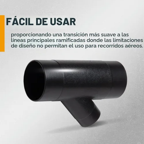 Vista 3 de POWERTEC 70190 Conector de manguera de recolección de polvo de ajuste en Y de 4 pulgadas por 2-1/2 pulgadas
