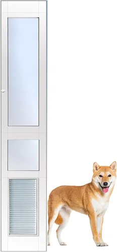 Vista 12 de Armor Flex - Puerta para mascotas con marco de aluminio resistente por High Tech Pet - Tecnología avanzada de solapa, protección resistente a