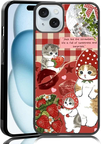 Vista 85 de Elegante funda de teléfono con diseño de gato Marie compatible con iPhone 11, funda de encaje dorado para iPhone, a prueba de golpes, rosa fucsia