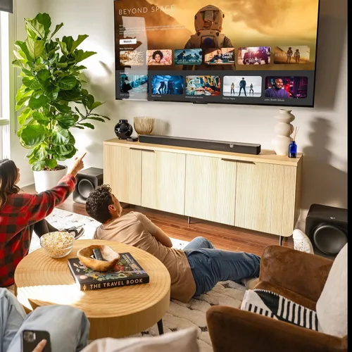 Vista 5 de Klipsch Flexus CORE 210 Dolby Atmos Barra de Sonido de 44" + Subwoofer de 10", Barra de Sonido Dolby Atmos de 3.1.2 Canales + Flexus Sub 100