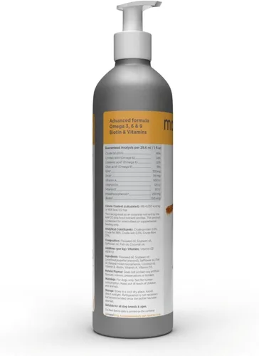 Vista 8 de maxxipaws maxxiomega - Suplemento de aceite Omega 3, 6 y 9, soporte de piel y pelaje para perros, 10 onzas