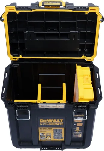 Vista 30 de DEWALT TOUGHSYSTEM 2.0 Caja de herramientas profunda compacta y duradera con divisores extraíbles (DWST08035)