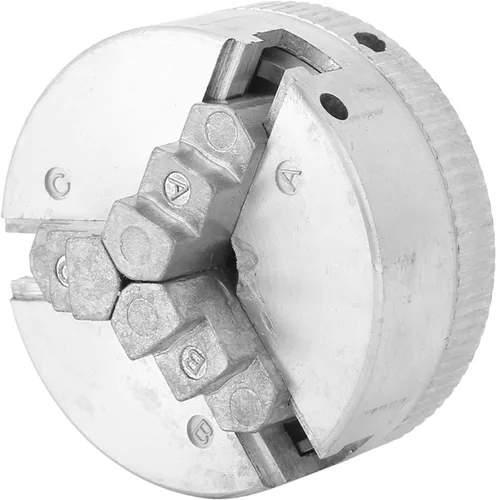 Vista 2 de Z011 Micro Torno Mandril, Aleación de Zinc 3-Jaw Chuck Clamp Accesorio con Dos Varillas de Bloqueo para Mini Torno de Metal