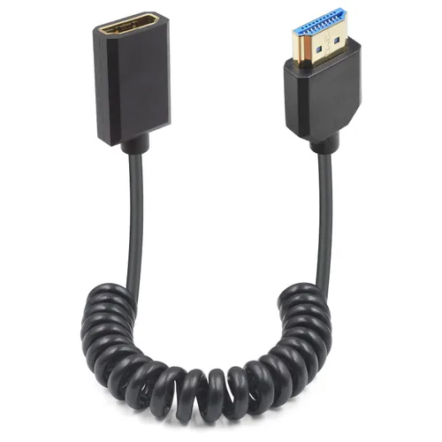 Vista 8 de Duttek Cable HDMI 8K Enrollado 3 pies - 6 pies, Cable HDMI 2.1 Enrollado 48Gbps, Cable HDMI Macho a Macho Extremadamente Delgado Soporta 8K@60Hz