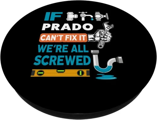 Vista 2 de Funny plumber custom name if Prado can't fix it we're all PopSockets Swappable PopGrip