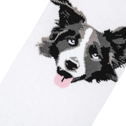 Vista 4 de Cool Socks Border Collie - Calcetines divertidos para mujer, talla 5-10, Collie de la Frontera