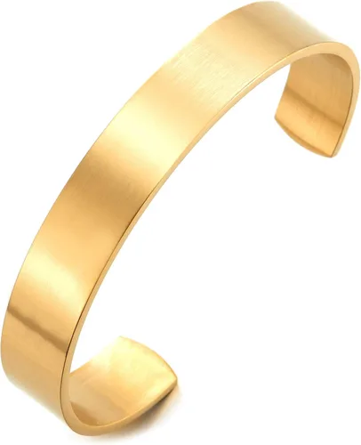 Vista 9 de Pulsera ajustable de acero inoxidable COOLSTEELANDBEYOND para hombres y mujeres minimalista