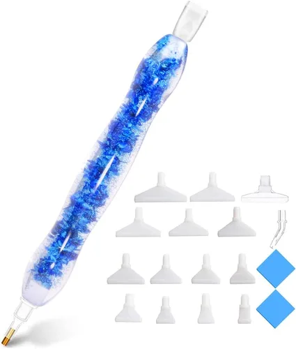 Vista 6 de Praise V Do Kit de herramientas de taladro de pintura de diamante 5D con flores, para adultos, con puntas de bolígrafo, selector de gemas para arte