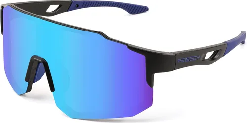 Vista 15 de FEISEDY Gafas de sol deportivas para hombres, mujeres y adolescentes - Béisbol, ciclismo, ciclismo UV400 protección B2388
