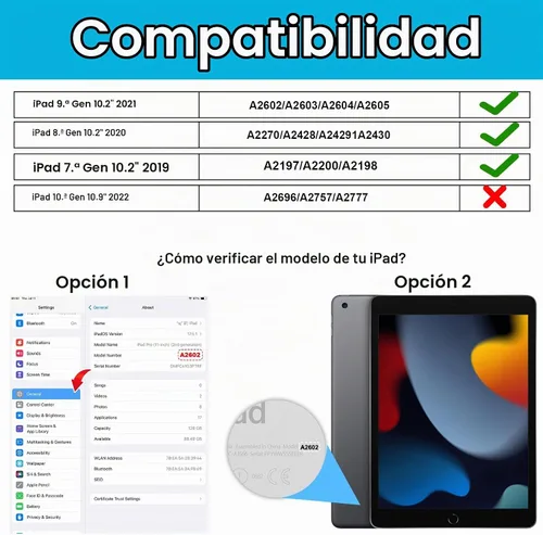 Vista 2 de Miesherk STOCK Funda para iPad de 9ª/8ª/7ª generación de 10,2 pulgadas Negro