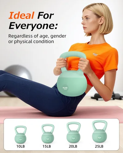 Vista 7 de Soft Kettlebell, Safe Strength Training Kettle bell, Cushioned Impact-Resistant Base and Anti-Slip Grip Weight, Kettlebells Set for Home Workouts