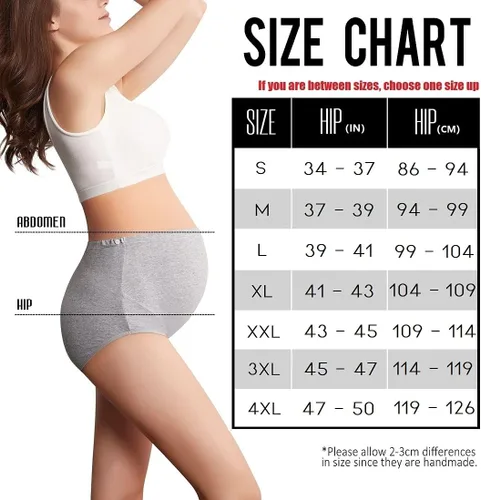 Vista 4 de Mama Cotton Women's Over The Bump Maternity Panties High Waist Full Coverage Pregnancy Underwear Multi-Pack (S-4XL)