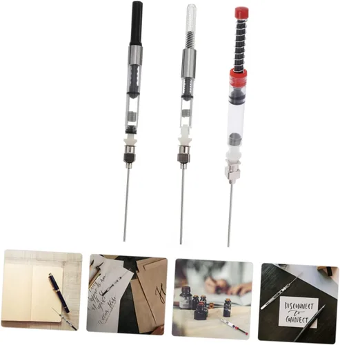 Vista 7 de Herramienta de conversión de resorte de llenado de tinta para plumas estándar europeas de 4.72 pulgadas, kit de absorción de tinta para escritura