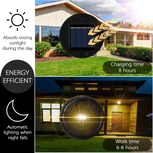 Vista 2 de Jeyiour Juego de 12 tapas de repuesto para luz solar, piezas de repuesto para luz solar, panel LED impermeable, tapa de linterna para exterior, kit