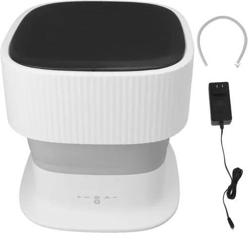 Vista 6 de Mini lavadora portátil plegable de ahorro de energía 3 modos para ropa infantil pequeños artículos 100-240V (enchufe de EE. UU.)