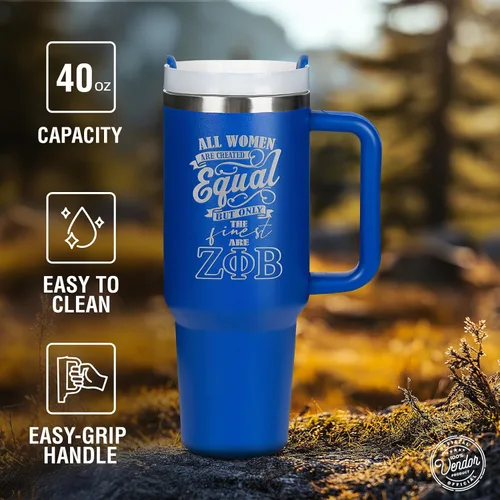 Vista 7 de BBGreek Zeta Phi Beta Sorority Parafernalia - Vaso de 40 onzas