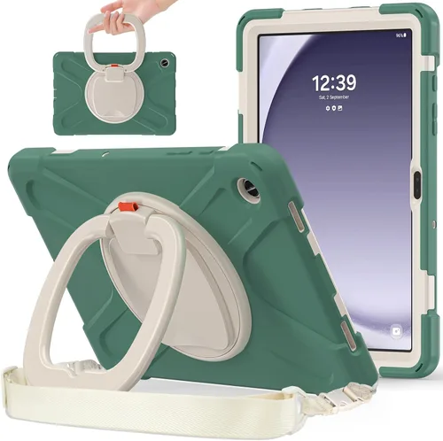 Vista 120 de 360 Rotation Case for Galaxy Tab ActivePro/Tab Active4 Pro/Active 5 Pro 10.1" Sturdy Cover Rotate Ring Stand Shoulder Carrying Strap Hand Strap