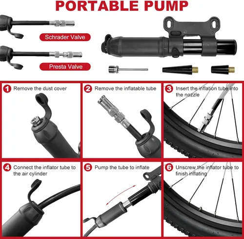 Vista 4 de 15 en 1 kit de reparación de bicicletas conjunto de herramientas impermeable bolsa de sillín de bicicleta