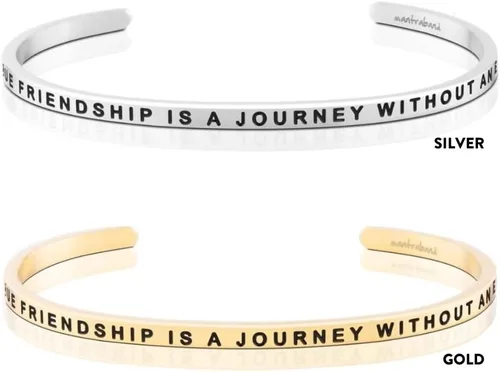 Vista 2 de MantraBand Pulseras Pulsera de mantra ajustable grabada inspiradora Color plateado Regalos para mujeres