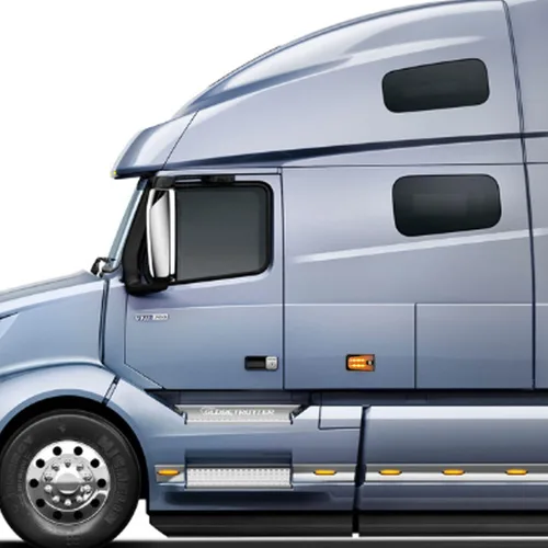 Vista 4 de 2 piezas de lámparas indicadoras de marca lateral LED, luz superior para Volvo VNL VN VNM 2004-2015 (Negro)