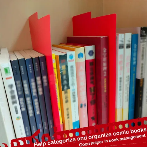 Vista 6 de Separador de tarjetas esmerilado para cómics con pestañas, separadores de estantes para libros cortos o largos, cajas de almacenamiento de cómics