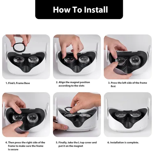 Vista 6 de OD&OS Glasses Lenses Insert for Oculus Quest 2 Headset, Professional OD&OS Glasses Lenses for Quest 2, Frame Plus Lens Combination