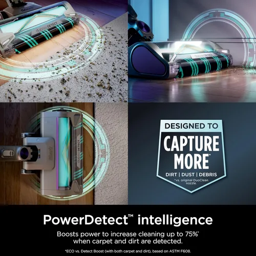 Vista 3 de Shark PowerDetect - Aspiradora inalámbrica de mano, potente succión, filtración HEPA, autonomía de 70 minutos, para alfombras y suelos duros