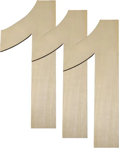 Vista 8 de HILAZA Tablero de madera grande de 12 pulgadas de grosor con número 0, 1/4 de pulgada de grosor, sin terminar, de madera en blanco, para decoración