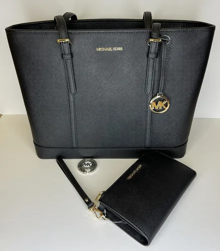 Vista 3 de Michael Kors MICHAEL Michael Kors Jet Set - Bolso de hombro grande TZ de viaje con doble cierre para la muñeca