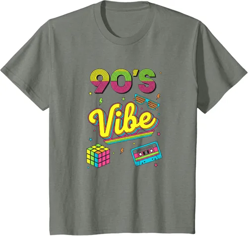 Vista 107 de 90s Nostalgia Retro Apparel - 90'S Vibe Retro T-Shirt Negro