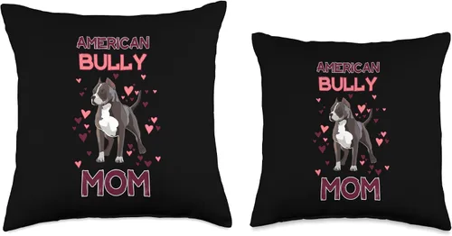 Vista 3 de Funny American Bully Mom Quote Designs Mom American Bully Lover for Owner - Almohada (16.0 x 16.0 in), multicolor