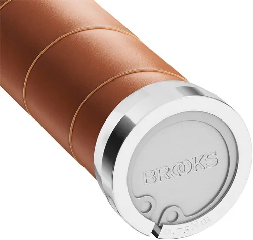 Vista 3 de Brooks Puños delgados de cuero (130 + 5.118 in) -Honey-New22 - Manillar unisex para adultos, dorado, estándar