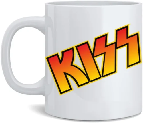 Vista 4 de Poster Foundry Kiss Band Music Demon Flames - Taza de café (12 onzas)