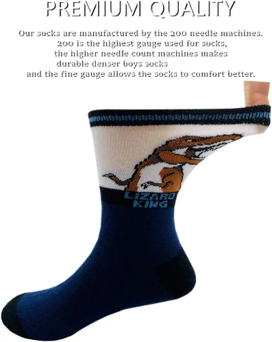 Vista 4 de Calcetines deportivos para niños, diseño de dinosaurios, 10 pares