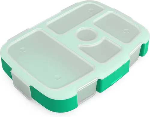 Vista 23 de Bentgo® Kids Prints Bandeja con Cubierta Transparente - Reutilizable, Sin BPA, Recipiente de Preparación de Comidas de 5 Compartimentos con Control