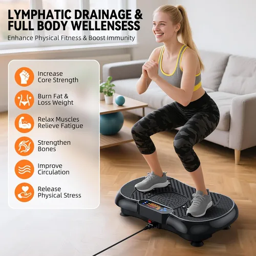 Vista 10 de PBYRD Vibration Plate Exercise Machine for Lymphatic Drainage Weight Loss