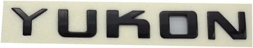 Vista 3 de Aimoll 1 placa de identificación de Yukon, emblema de letra 3D de repuesto para GMC Yukon Sierra (negro)