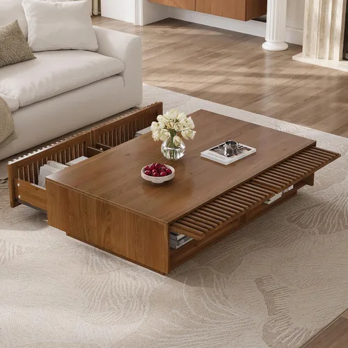 Vista 21 de Merax - Mesa de centro redonda moderna con base resistente, color blanco Mesa central de madera para sala de estar, oficina, recepción, fácil