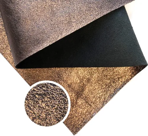 Vista 5 de Piel de cordero metálica azul claro real: material de cuero genuino brillante para costura, manualidades y fabricación de joyas