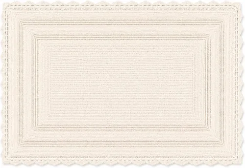 Vista 24 de Royal Blaze Tapete de baño de algodón rojo, reversible, pequeño ovalado de 18 x 26 pulgadas, lavable y decorativo