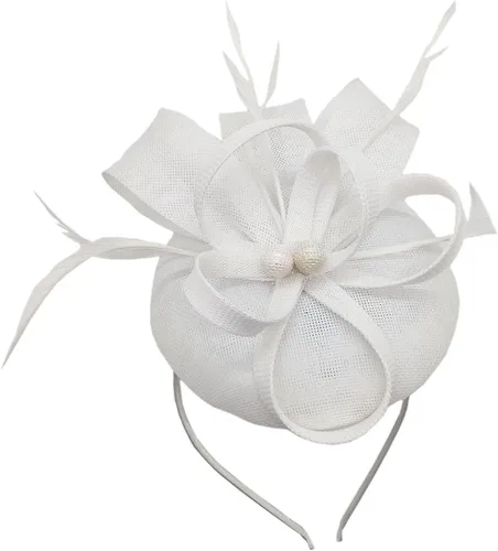 Vista 5 de Coolwife Womens Fascinator Hat Sinamay Pillbox Flower Feather Tea Party Derby Wedding Headwear