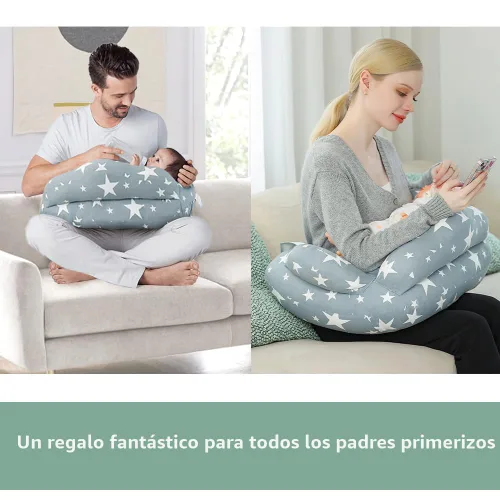 Vista 6 de Chilling Home Almohada de lactancia para lactancia, almohada de lactancia ajustable, almohada de lactancia materna, alimentación con biberón