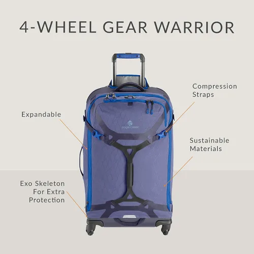 Vista 5 de eagle creek Gear Warrior - Maleta con ruedas (4 ruedas), Negro azabache, 30 pulgadas