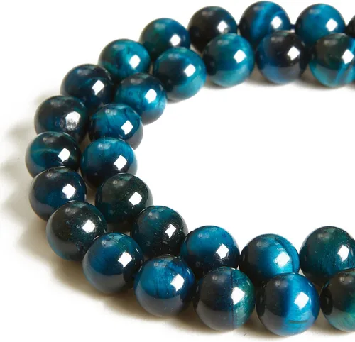 Vista 15 de 60 piezas de cuentas de turquesa africana natural de 6 mm, cuentas de piedras preciosas naturales, cuentas sueltas redondas para hacer joyas