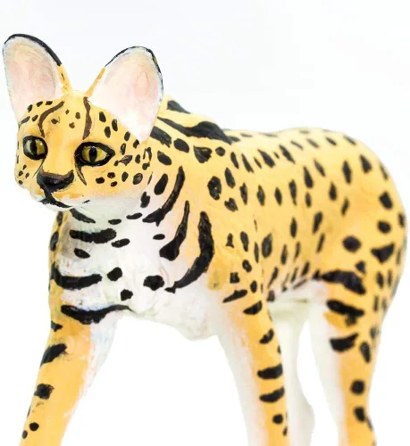 Vista 6 de Safari Ltd. Estatuilla Serval – Figura detallada de plástico de 3.75 pulgadas – Divertido juguete educativo para niños, niñas y niños a partir de 3