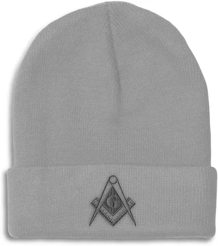 Vista 25 de Speedy Pros Gorros para hombres Mason Gray Thread Bordado Construcción Sombreros de invierno para mujeres Gorra de cráneo acrílico 1 tamaño Solo