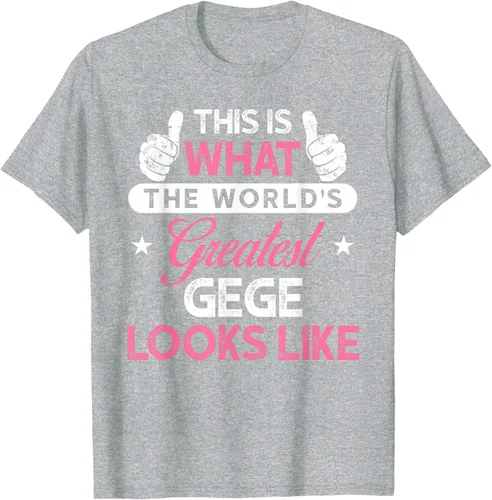 Vista 8 de Gege Gift: World's Greatest Gege T-Shirt, Negro