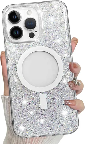Vista 17 de Bonoma - Funda para iPhone 17 Pro Max 2025 con cristales brillantes, purpurina brillante